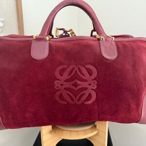 ✨ Loewe Vintage Wine Weekender Duffel Bag ✨